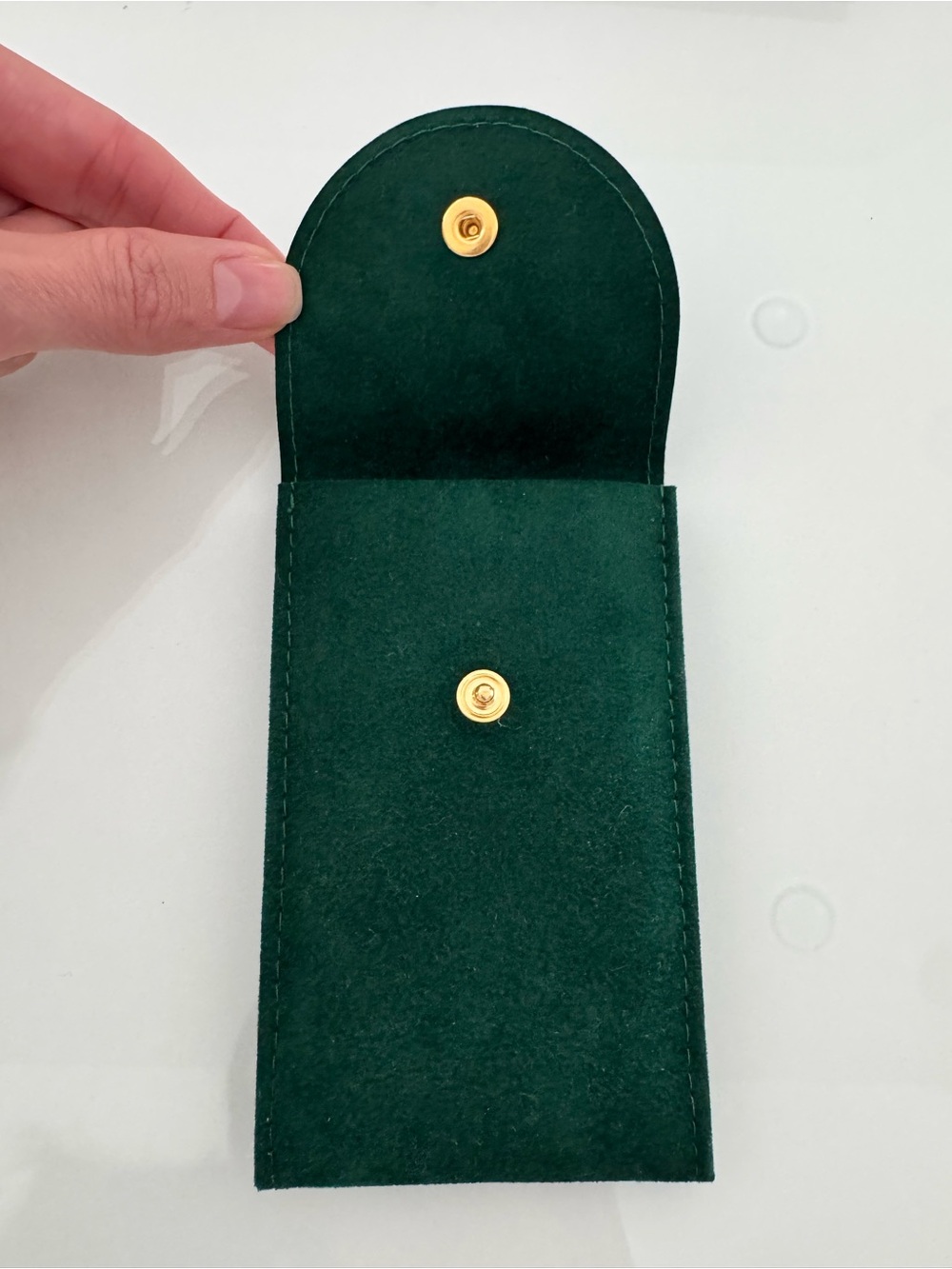 Rolex Watch Travel Jewelry Case Soft Pouch + Insert in Green & Gold - Picture 4 of 8
